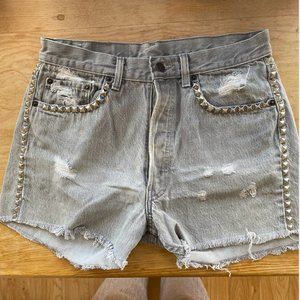 Vintage Gray Levi's with Studs